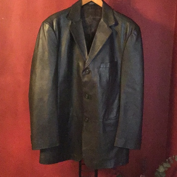 NWOT STAFFORD MEN’S LEATHER BLAZER SIZE M* - Picture 1 of 6